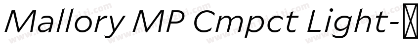 Mallory MP Cmpct Light字体转换